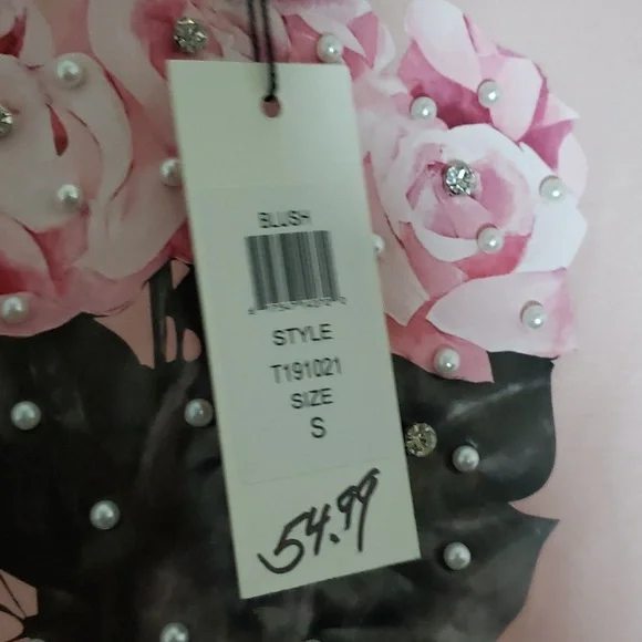 Why Dress Sequin Sleeve Screen Printed T-Shirt Pink- Small - Picture 8 of 15